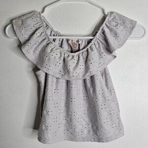 Love Squared Girls | Girls White Eyelet Blouse
